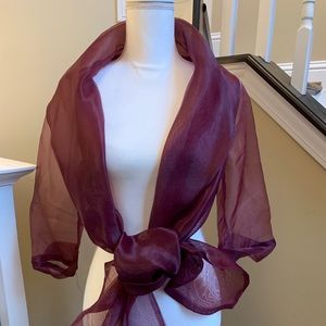 Burgundy Organza Wrap Jacket Adrianna Papell